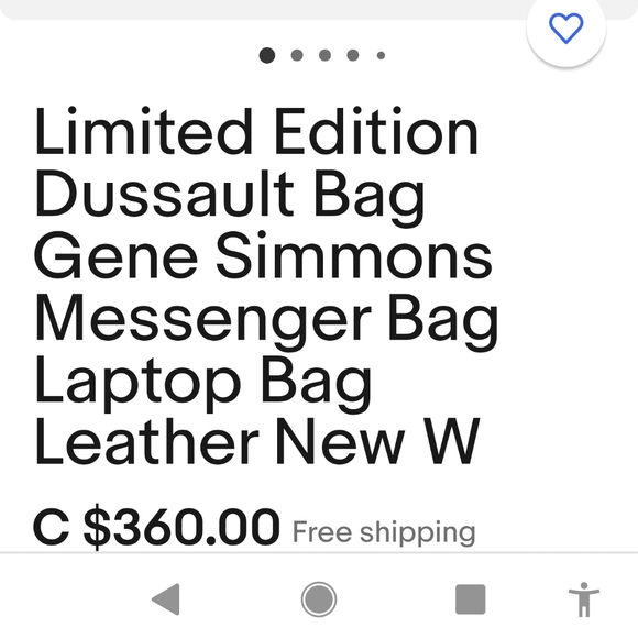 Gene Simmons Messenger Bag Laptop Bag - Picture 4 of 4